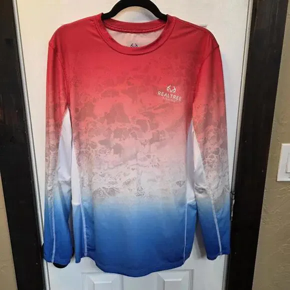Realtree Men's Fishing Gradient Long Sleeve Shirt Size S - Picture 1 of 7